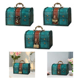 Maxbell Wooden Treasure Chest Desk Gift Packing Jewelry Case Box Jewelry Storage Box Style A