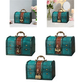 Maxbell Wooden Treasure Chest Desk Gift Packing Jewelry Case Box Jewelry Storage Box Style A