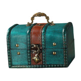 Maxbell Wooden Treasure Chest Desk Gift Packing Jewelry Case Box Jewelry Storage Box Style A