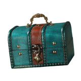 Maxbell Wooden Treasure Chest Desk Gift Packing Jewelry Case Box Jewelry Storage Box Style A