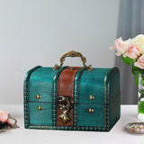 Maxbell Wooden Treasure Chest Desk Gift Packing Jewelry Case Box Jewelry Storage Box Style A