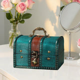 Maxbell Wooden Treasure Chest Desk Gift Packing Jewelry Case Box Jewelry Storage Box Style A