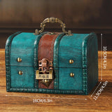 Maxbell Wooden Treasure Chest Desk Gift Packing Jewelry Case Box Jewelry Storage Box Style B