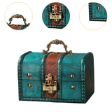 Maxbell Wooden Treasure Chest Desk Gift Packing Jewelry Case Box Jewelry Storage Box Style B