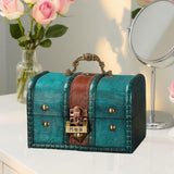 Maxbell Wooden Treasure Chest Desk Gift Packing Jewelry Case Box Jewelry Storage Box Style B