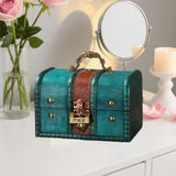 Maxbell Wooden Treasure Chest Desk Gift Packing Jewelry Case Box Jewelry Storage Box Style B