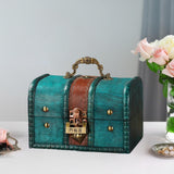 Maxbell Wooden Treasure Chest Desk Gift Packing Jewelry Case Box Jewelry Storage Box Style B
