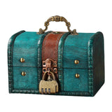 Maxbell Wooden Treasure Chest Desk Gift Packing Jewelry Case Box Jewelry Storage Box Style C