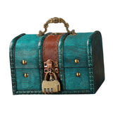 Maxbell Wooden Treasure Chest Desk Gift Packing Jewelry Case Box Jewelry Storage Box Style C