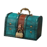 Maxbell Wooden Treasure Chest Desk Gift Packing Jewelry Case Box Jewelry Storage Box Style C
