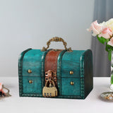 Maxbell Wooden Treasure Chest Desk Gift Packing Jewelry Case Box Jewelry Storage Box Style C