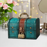 Maxbell Wooden Treasure Chest Desk Gift Packing Jewelry Case Box Jewelry Storage Box Style C