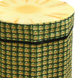 Maxbell Folding Storage Ottoman Funny Stylish Foot Stool for Dorm Entryway Furniture Pineapple