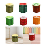 Maxbell Folding Storage Ottoman Funny Stylish Foot Stool for Dorm Entryway Furniture Pineapple