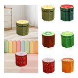 Maxbell Folding Storage Ottoman Funny Stylish Foot Stool for Dorm Entryway Furniture Pineapple