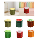Maxbell Folding Storage Ottoman Funny Stylish Foot Stool for Dorm Entryway Furniture Pineapple