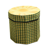 Maxbell Folding Storage Ottoman Funny Stylish Foot Stool for Dorm Entryway Furniture Pineapple