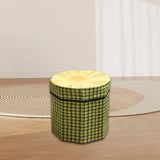 Maxbell Folding Storage Ottoman Funny Stylish Foot Stool for Dorm Entryway Furniture Pineapple