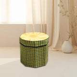 Maxbell Folding Storage Ottoman Funny Stylish Foot Stool for Dorm Entryway Furniture Pineapple
