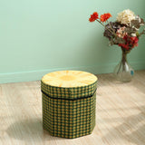 Maxbell Folding Storage Ottoman Funny Stylish Foot Stool for Dorm Entryway Furniture Pineapple