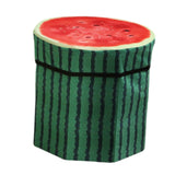 Maxbell Folding Storage Ottoman Funny Stylish Foot Stool for Dorm Entryway Furniture Watermelon