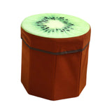 Maxbell Folding Storage Ottoman Funny Stylish Foot Stool for Dorm Entryway Furniture Kiwi
