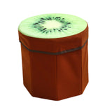 Maxbell Folding Storage Ottoman Funny Stylish Foot Stool for Dorm Entryway Furniture Kiwi