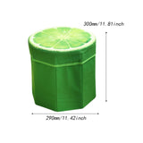 Maxbell Folding Storage Ottoman Funny Stylish Foot Stool for Dorm Entryway Furniture Lemon