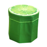 Maxbell Folding Storage Ottoman Funny Stylish Foot Stool for Dorm Entryway Furniture Lemon