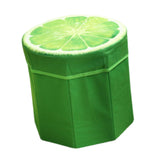 Maxbell Folding Storage Ottoman Funny Stylish Foot Stool for Dorm Entryway Furniture Lemon