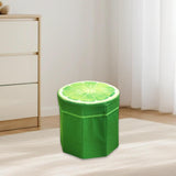 Maxbell Folding Storage Ottoman Funny Stylish Foot Stool for Dorm Entryway Furniture Lemon