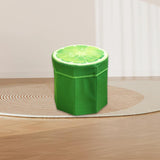 Maxbell Folding Storage Ottoman Funny Stylish Foot Stool for Dorm Entryway Furniture Lemon