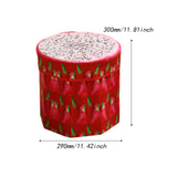 Maxbell Folding Storage Ottoman Funny Stylish Foot Stool for Dorm Entryway Furniture Dragon Fruit