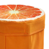 Maxbell Folding Storage Ottoman Funny Stylish Foot Stool for Dorm Entryway Furniture Orange