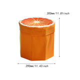 Maxbell Folding Storage Ottoman Funny Stylish Foot Stool for Dorm Entryway Furniture Orange