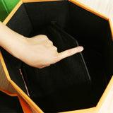 Maxbell Folding Storage Ottoman Funny Stylish Foot Stool for Dorm Entryway Furniture Orange