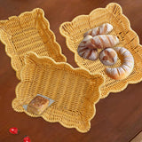 Maxbell Imitation Rattan Basket Multi Use for Office Desktop