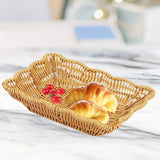 Maxbell Imitation Rattan Basket Multi Use for Office Desktop