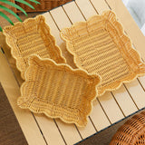 Maxbell Imitation Rattan Basket Multi Use for Office Desktop