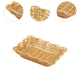 Maxbell Imitation Rattan Basket Multi Use for Office Desktop