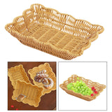 Maxbell Imitation Rattan Basket Multi Use for Office Desktop
