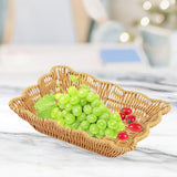 Maxbell Imitation Rattan Basket Multi Use for Office Desktop