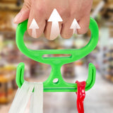 Maxbell Grocery Bag Carrier Handle Sturdy Comfortable Grip for Tanks Carry Bags Home Green