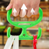 Maxbell Grocery Bag Carrier Handle Sturdy Comfortable Grip for Tanks Carry Bags Home Green