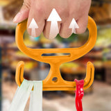 Maxbell Grocery Bag Carrier Handle Sturdy Comfortable Grip for Tanks Carry Bags Home Orange