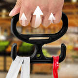 Maxbell Grocery Bag Carrier Handle Sturdy Comfortable Grip for Tanks Carry Bags Home Black