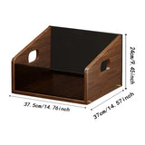 Maxbell Record Storage Box Rustic Desktop Open Box for Countertop Dorm Room Sundries Large
