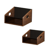 Maxbell Record Storage Box Rustic Desktop Open Box for Countertop Dorm Room Sundries Large