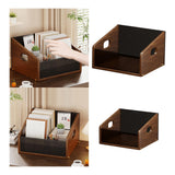 Maxbell Record Storage Box Rustic Desktop Open Box for Countertop Dorm Room Sundries Large