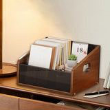 Maxbell Record Storage Box Rustic Desktop Open Box for Countertop Dorm Room Sundries Large